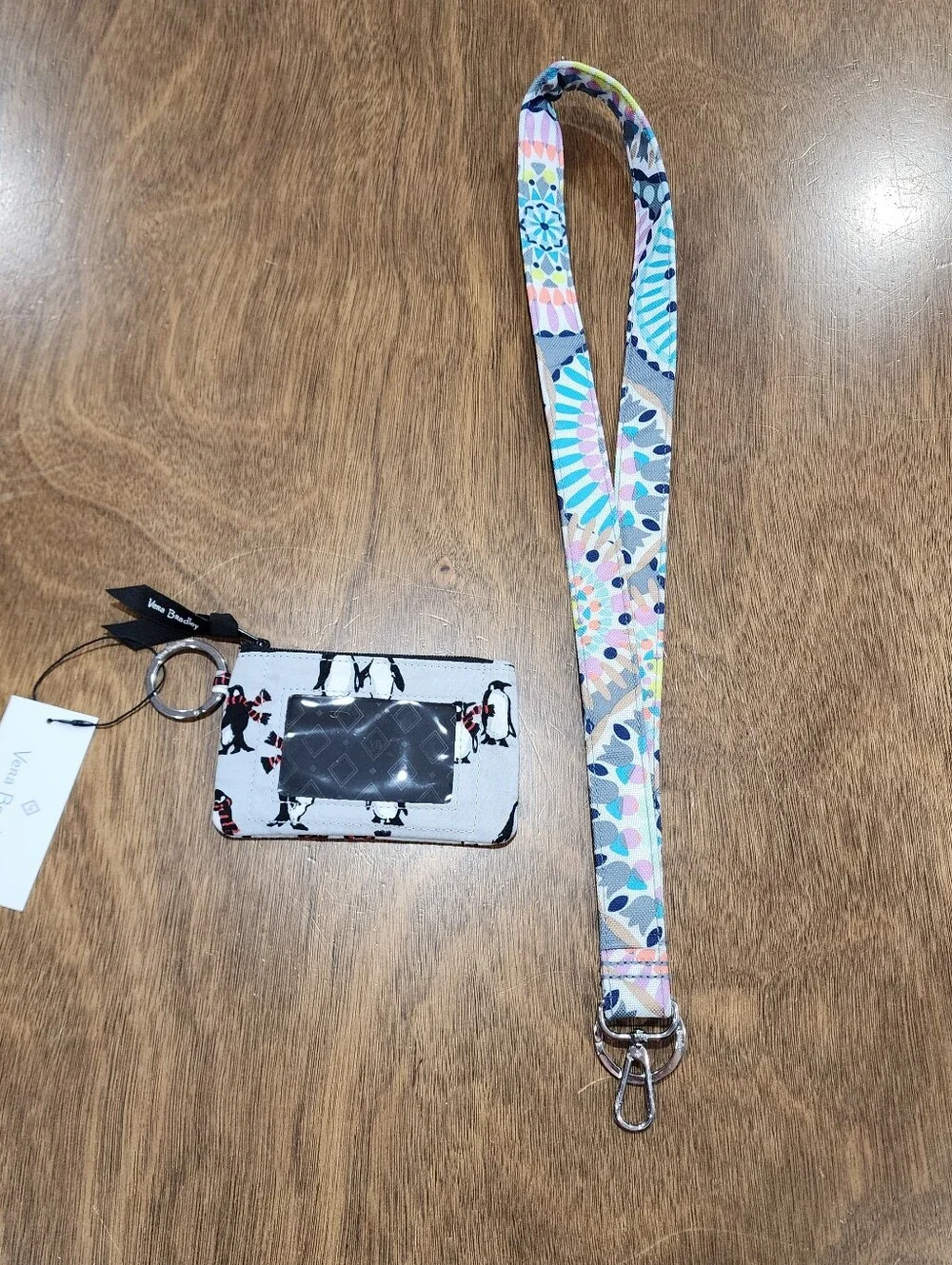 Vera Bradley Bundle Pinguins ID Case Holder Plus Lanyard NWOT